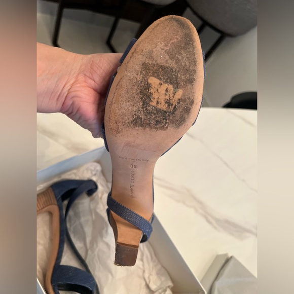 Manolo Blanhik denim sandals - Picture 6 of 8